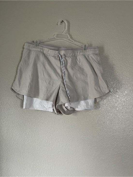 Athleta Pants - Athleta Light Gray Layered Athletic Shorts with White Inner Brief